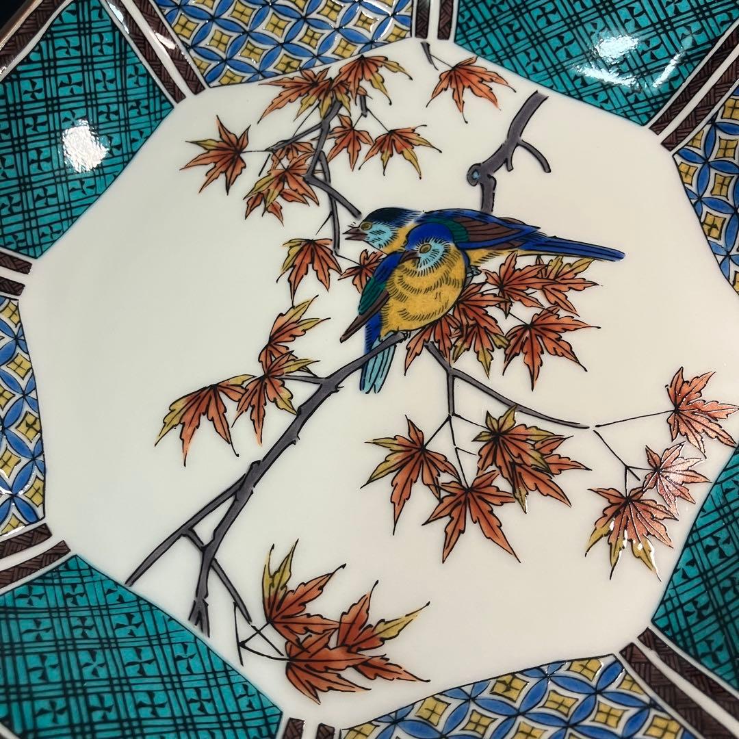 【匿名配送/新品未使用】九谷焼/九谷仙春/6.5号皿揃/花鳥絵変り〈5枚〉