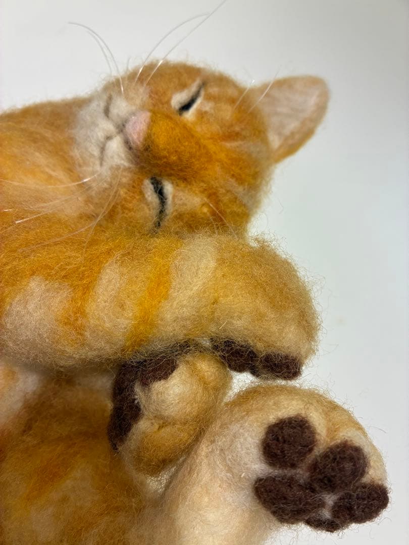 猫鍋　茶トラ　白猫　羊毛フェルト ☆鍋は付きません☆