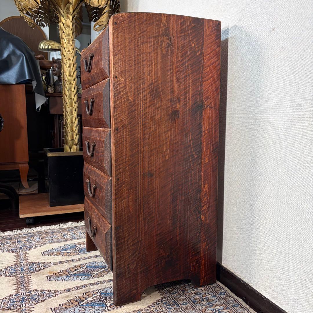 矢澤金太郎 引出し電話台 指物家具 無垢材 箪笥 引き出し 収納 チェスト