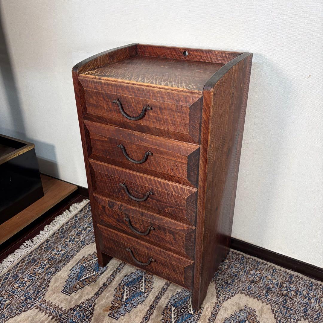 矢澤金太郎 引出し電話台 指物家具 無垢材 箪笥 引き出し 収納 チェスト