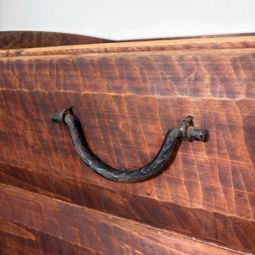 矢澤金太郎 引出し電話台 指物家具 無垢材 箪笥 引き出し 収納 チェスト