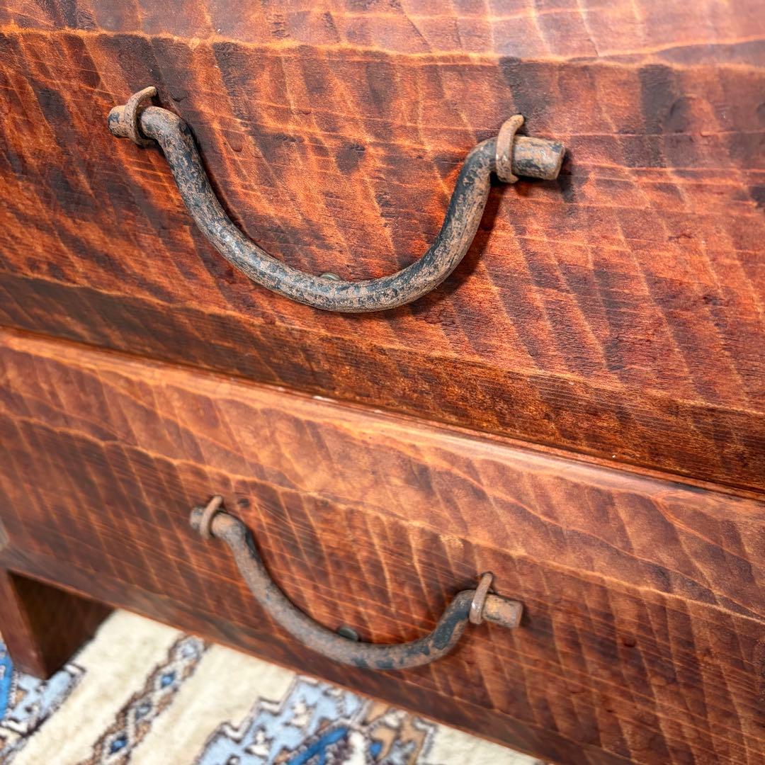 矢澤金太郎 引出し電話台 指物家具 無垢材 箪笥 引き出し 収納 チェスト