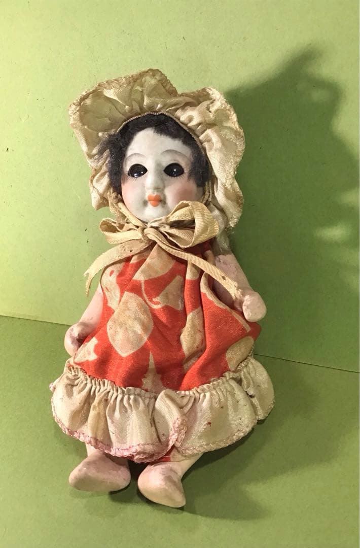 戦前 大正浪漫 アンティーク 抱き人形 ままごと ビスクドール 少女 文化人形