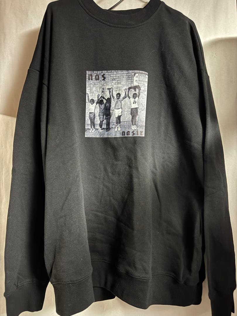 オフィシャル NAS Nasir 2XL ナズ スゥェット 黒 ヒップホップ