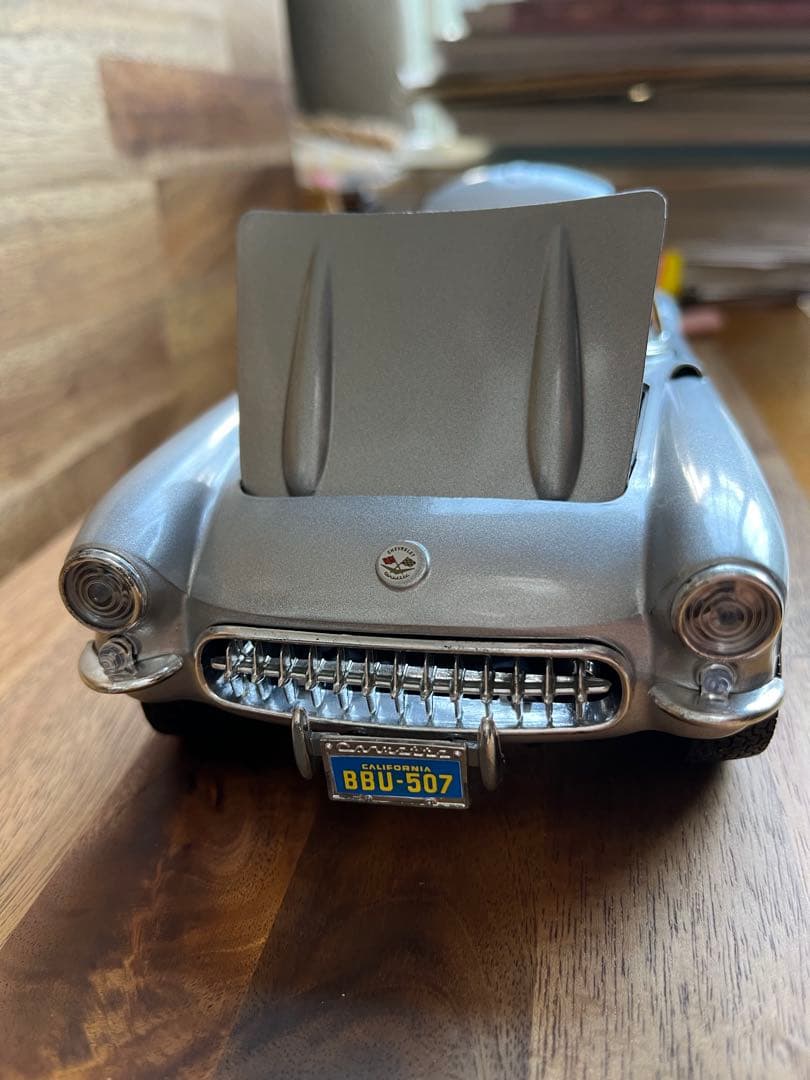 シボレーコルベット オープンカー シルバー/レッド