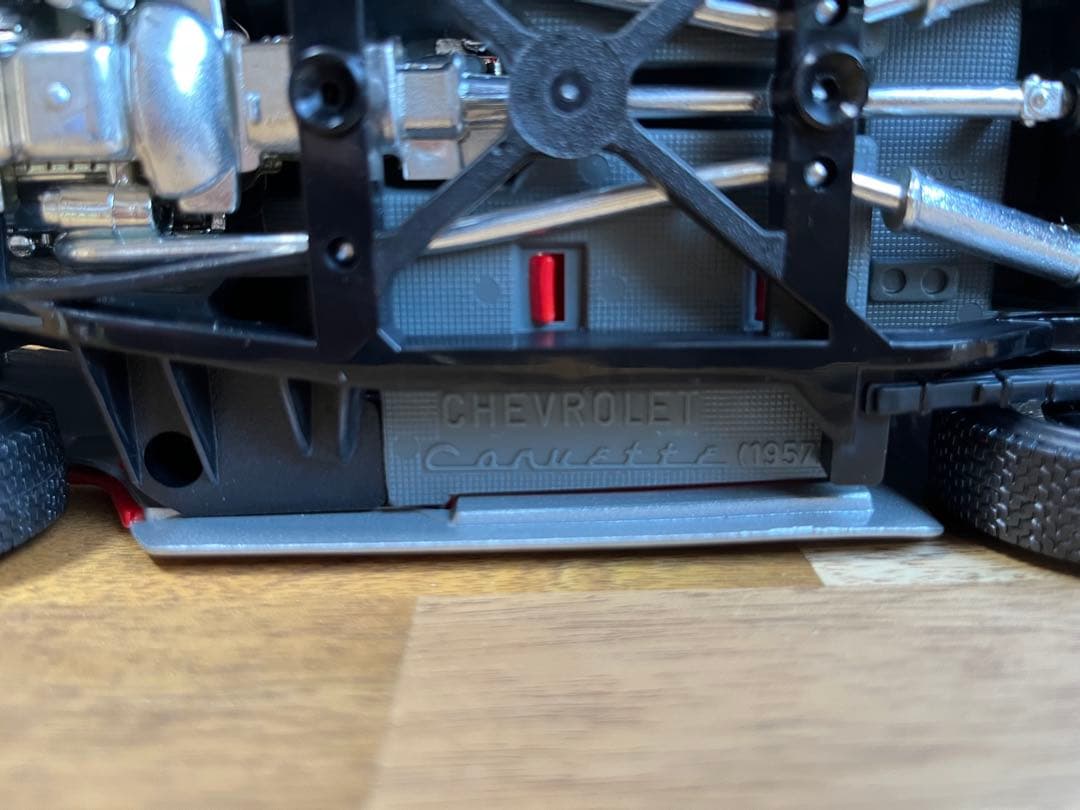 シボレーコルベット オープンカー シルバー/レッド