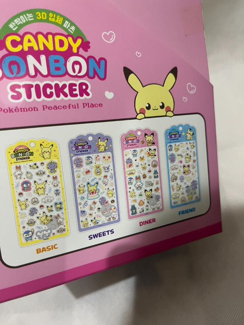 1箱12枚入【日本未発売韓国限定】ポケモン キャンディ ボンボン ステッカー