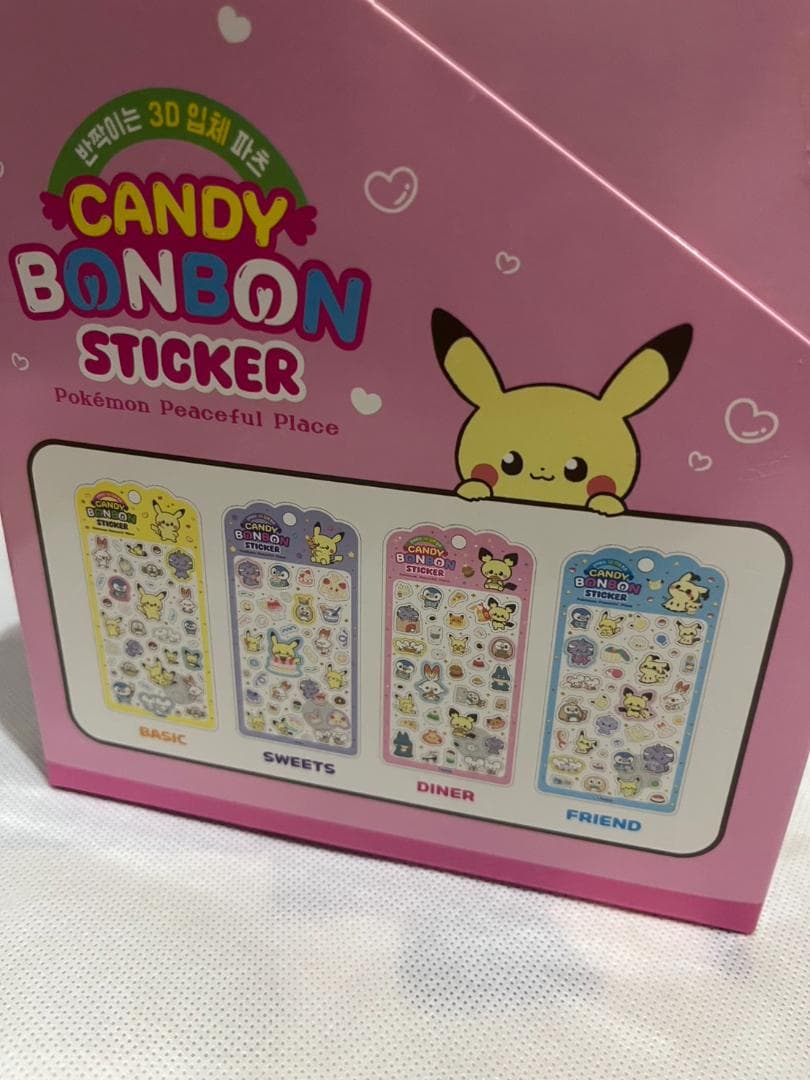 1箱12枚入【日本未発売韓国限定】ポケモン キャンディ ボンボン ステッカー