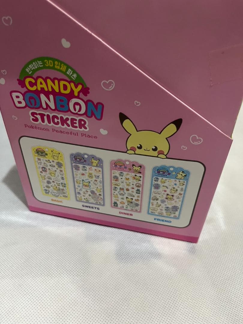 1箱12枚入【日本未発売韓国限定】ポケモン キャンディ ボンボン ステッカー