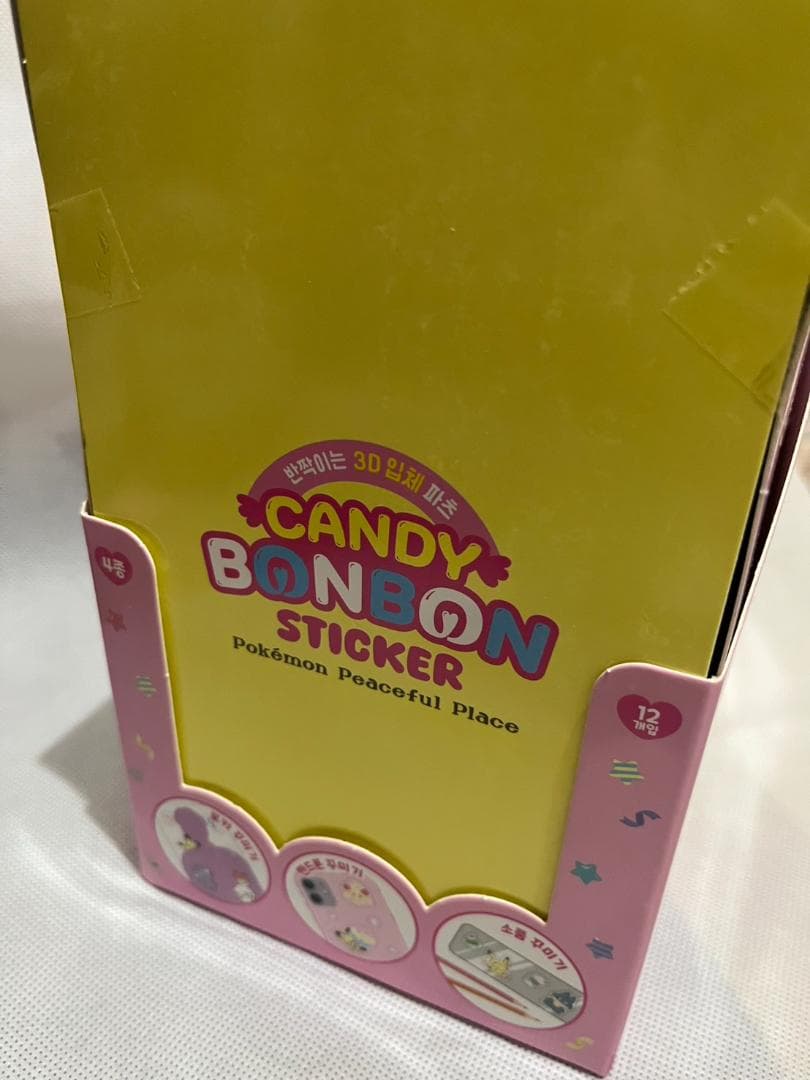 1箱12枚入【日本未発売韓国限定】ポケモン キャンディ ボンボン ステッカー