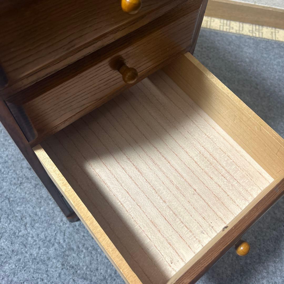 木製 小箪笥 5段 和風 レトロ チェスト タンス 小物・書類収納に◎