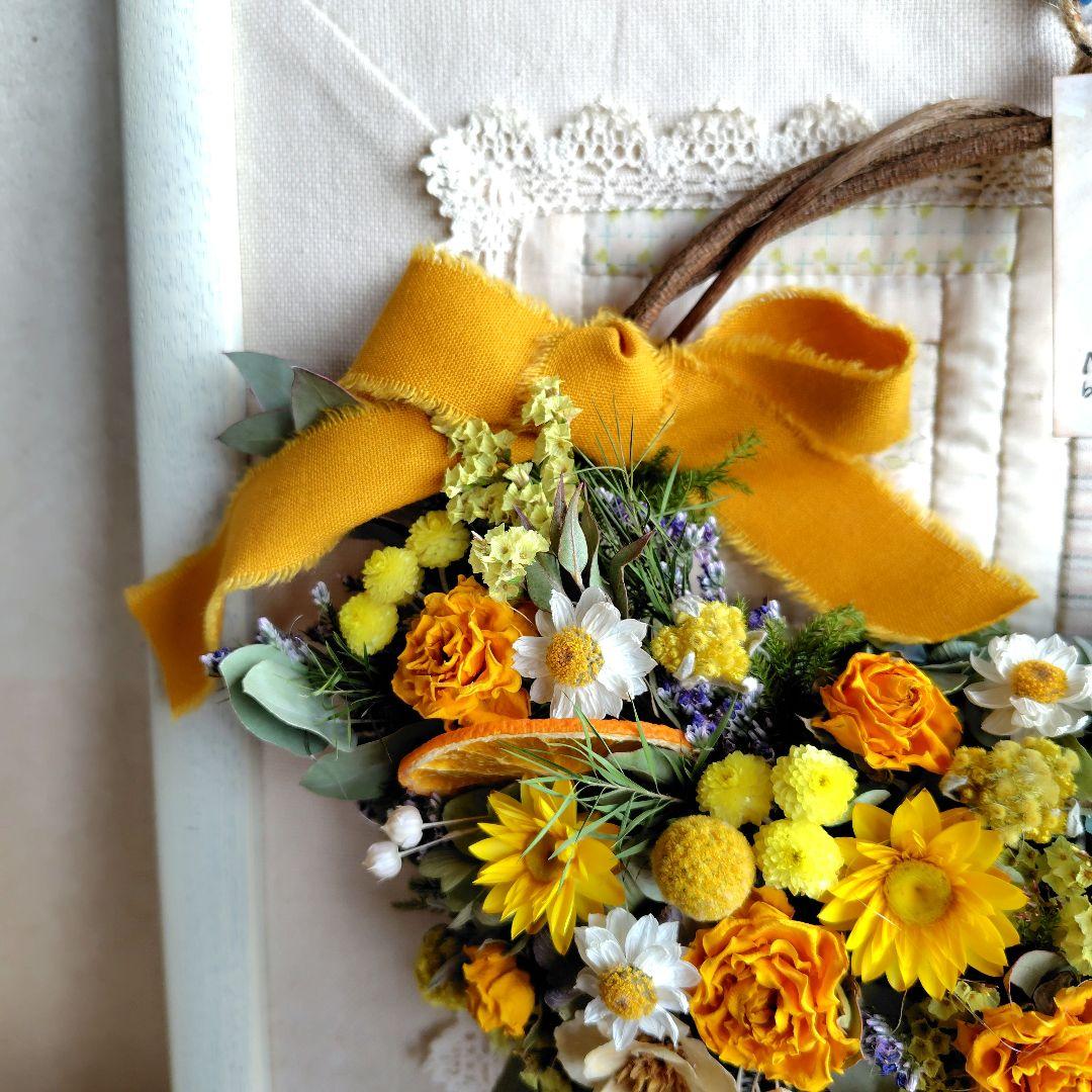 HANA＆グリーンと黄色系小花達ハーフリース　2個セット