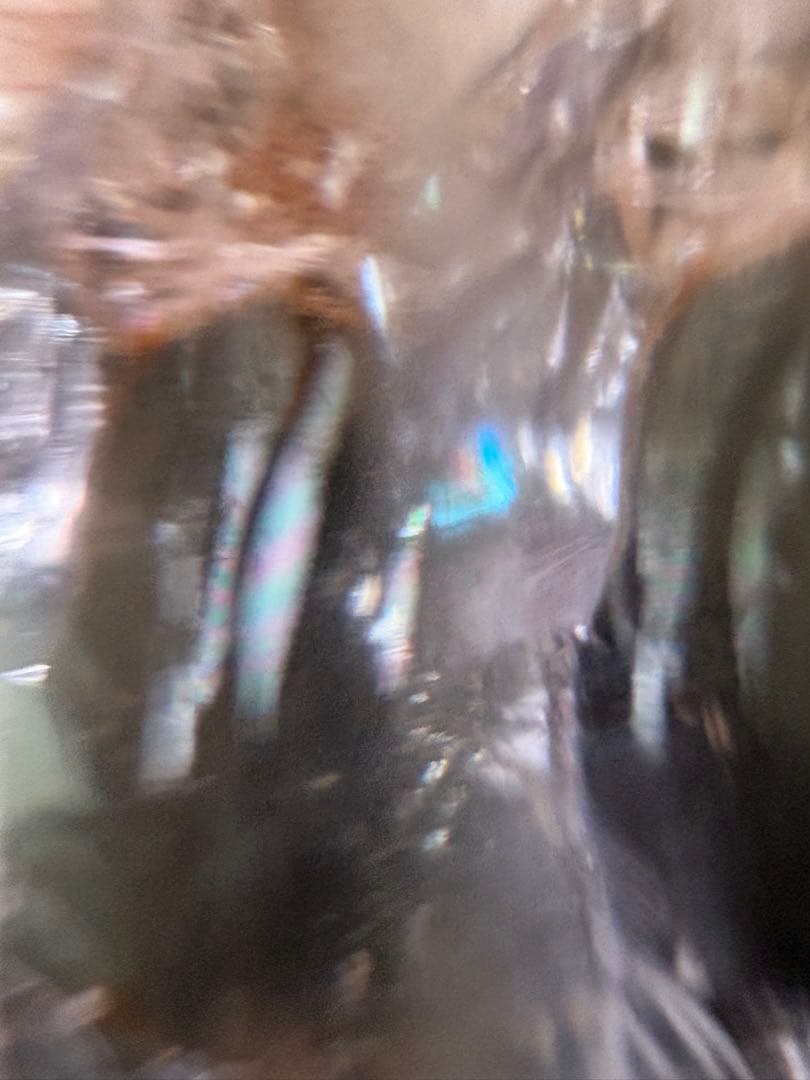 ❤️厳選　レア　虹入り❗️高透明　紫・骸骨水晶 エレスチャルクォーツ　アメジスト 柱