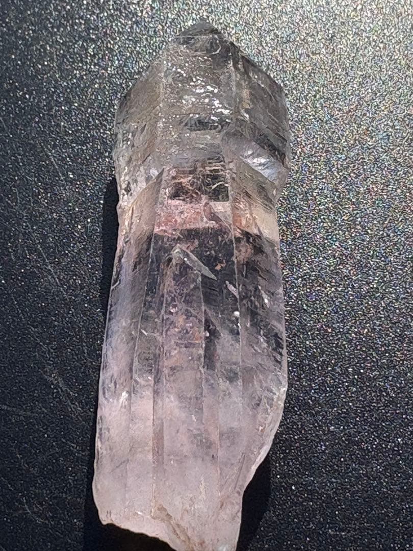 ❤️厳選　レア　虹入り❗️高透明　紫・骸骨水晶 エレスチャルクォーツ　アメジスト 柱