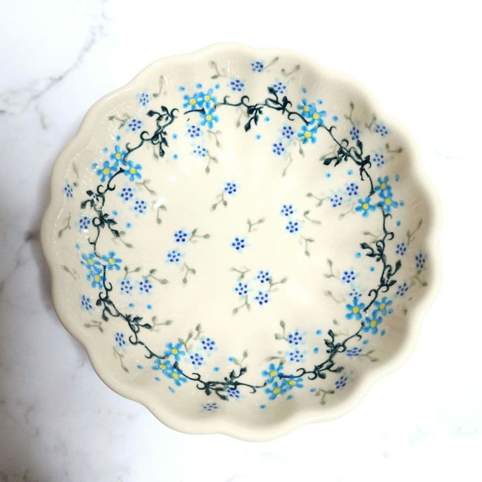 ポーリッシュポタリー VENA社 フリルボウル 菊鉢 ウィンターフラワー