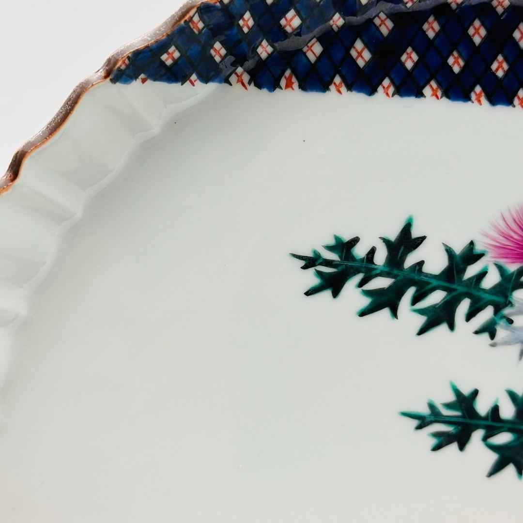 T 武腰善太郎　飾り皿　花模様　共箱　共布　皿　工芸品　インテリア　置物