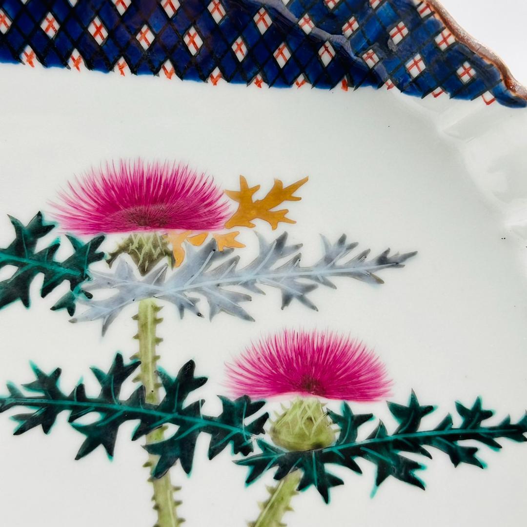 T 武腰善太郎　飾り皿　花模様　共箱　共布　皿　工芸品　インテリア　置物