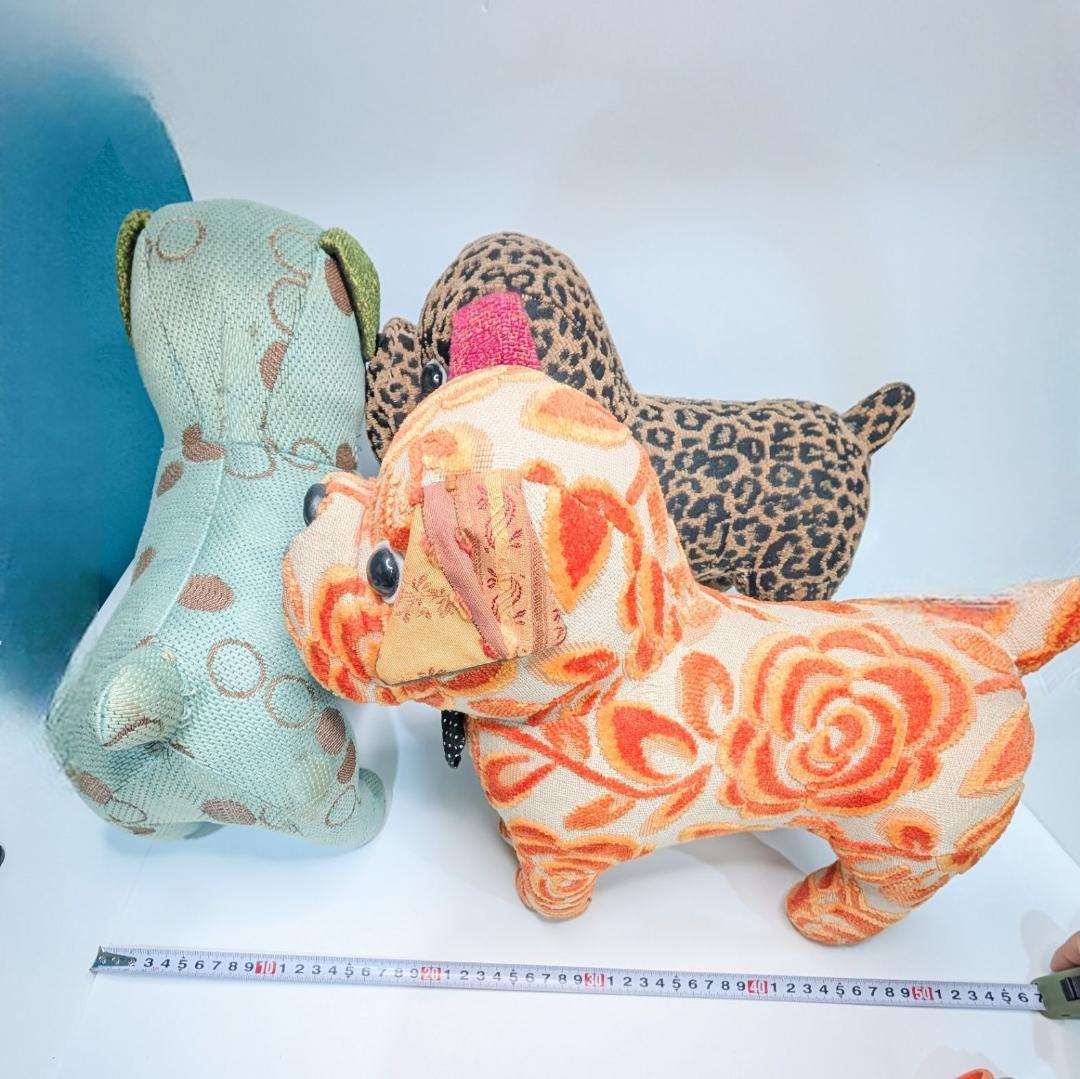 ブルドッグ パグ ぬいぐるみ 3点セット 個性的 わんこ 現状品 おおきめ 犬