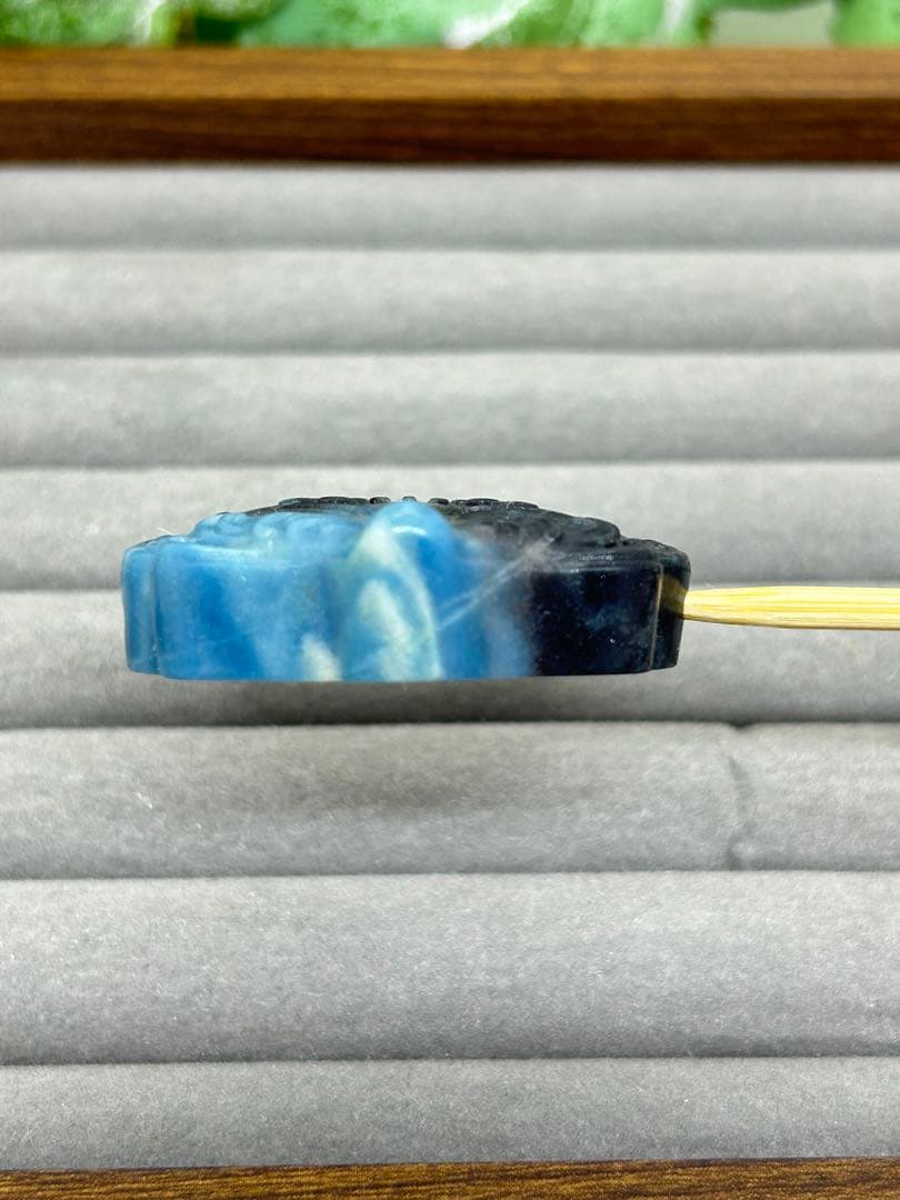 mi様　おまとめ　天然石トロレアイトパーツ　きつね仮面　No.2123