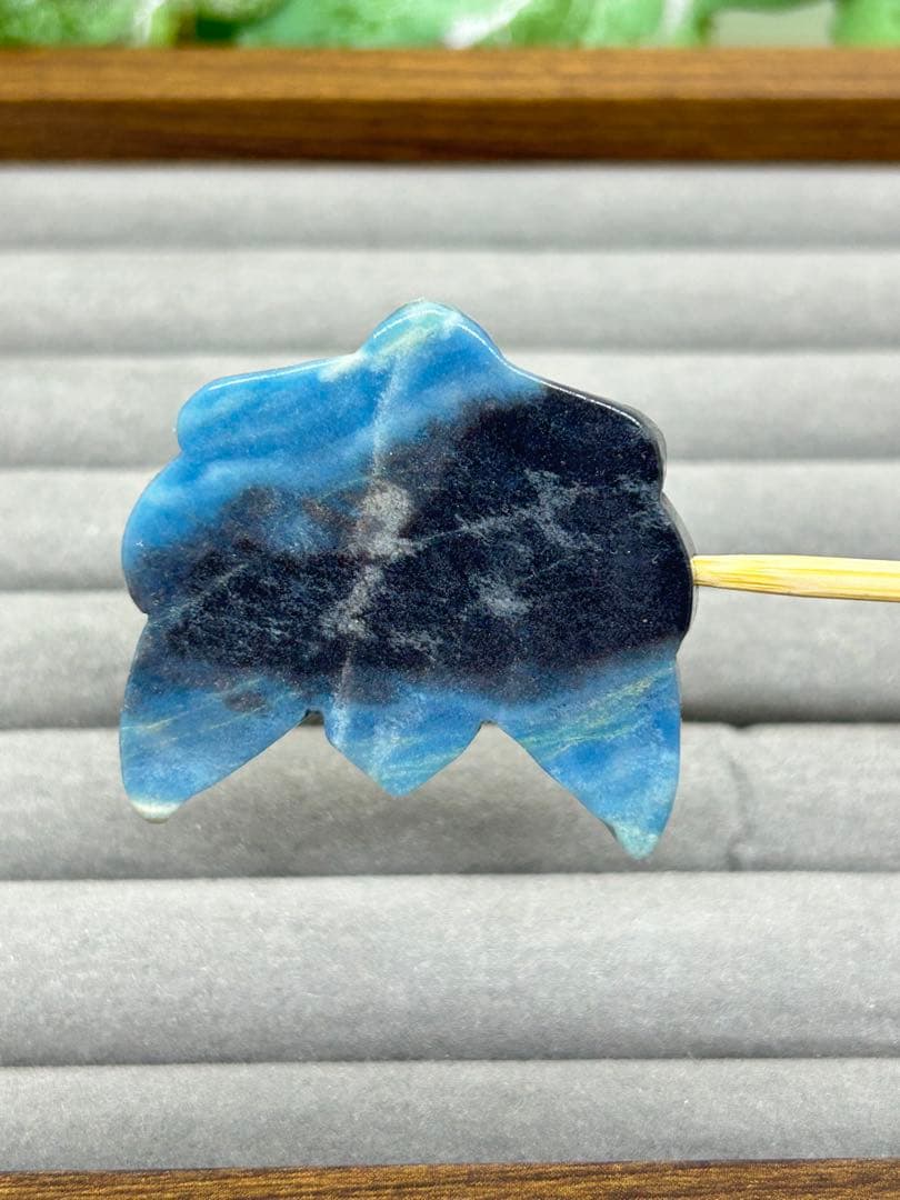 mi様　おまとめ　天然石トロレアイトパーツ　きつね仮面　No.2123