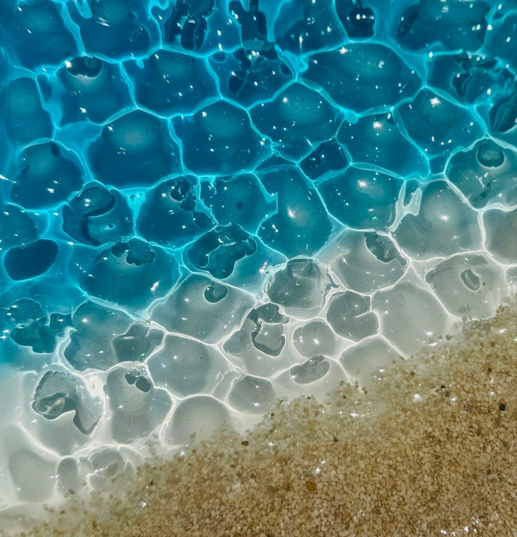 オーシャンアート　波レジンアート　波紋アートパネル