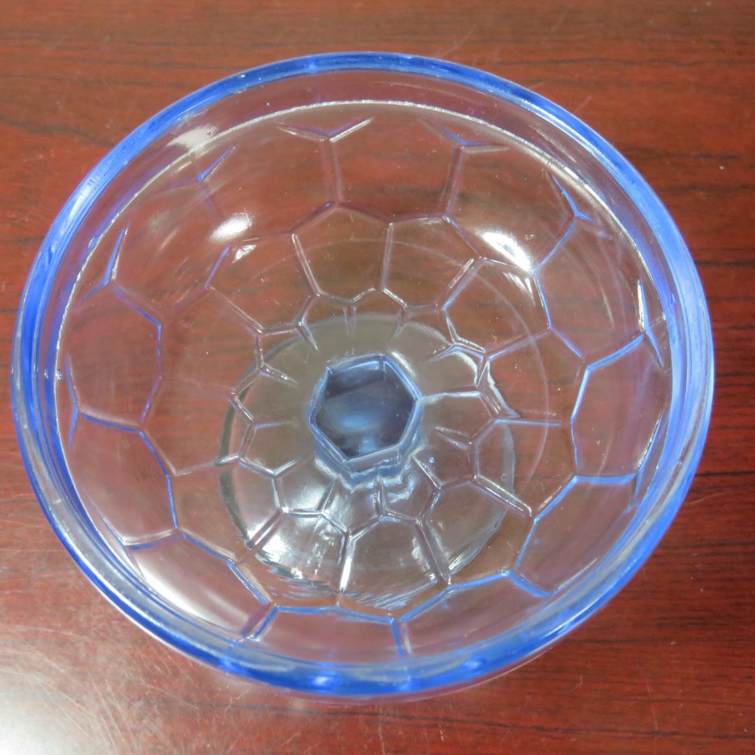 氷コップ 4ケ 昭和レトロ 大正 ウランガラス デザートグラス