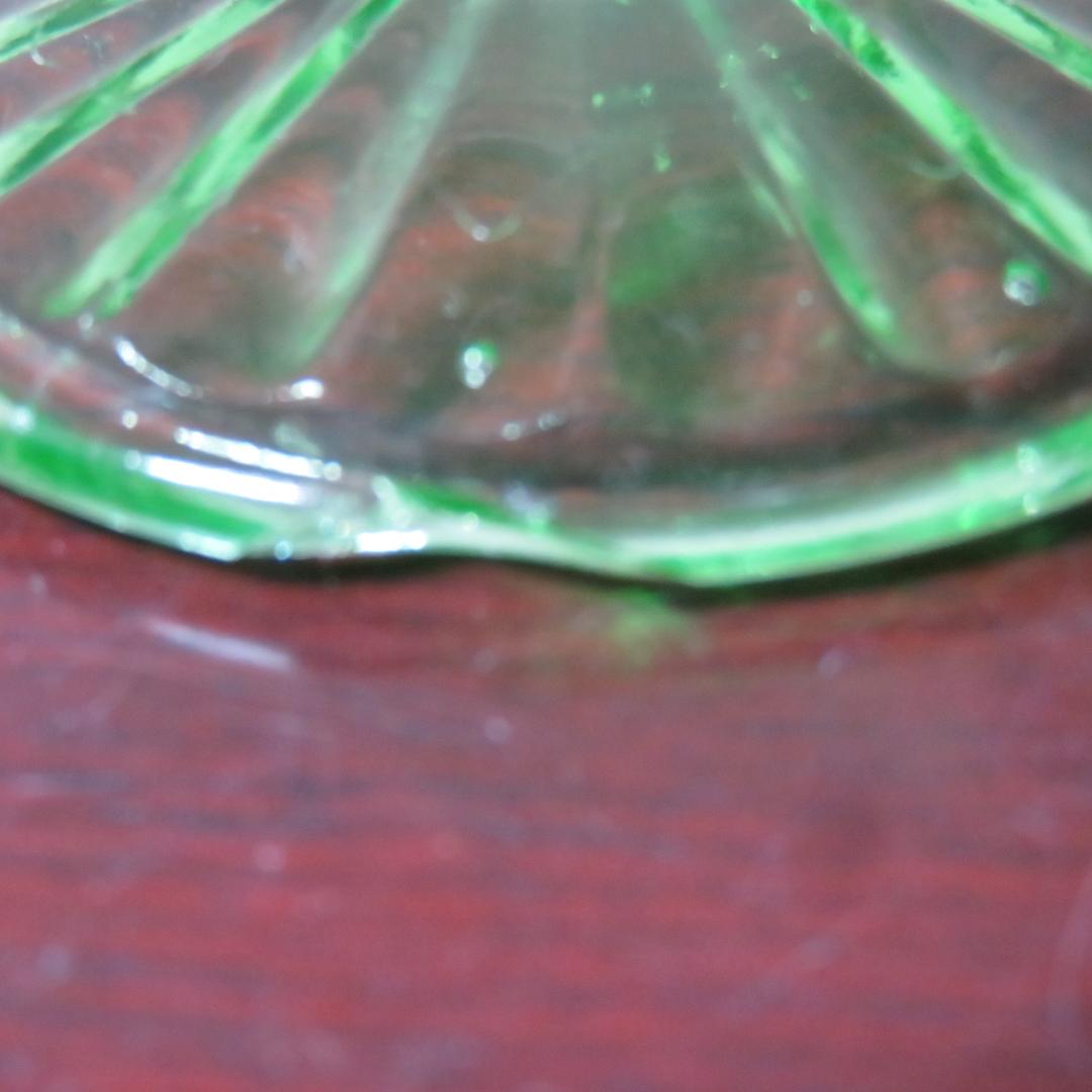 氷コップ 4ケ 昭和レトロ 大正 ウランガラス デザートグラス