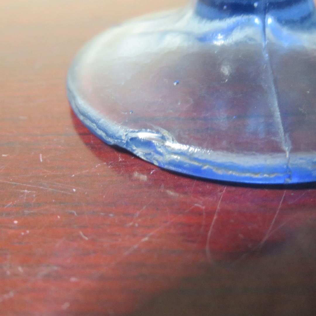 氷コップ 4ケ 昭和レトロ 大正 ウランガラス デザートグラス