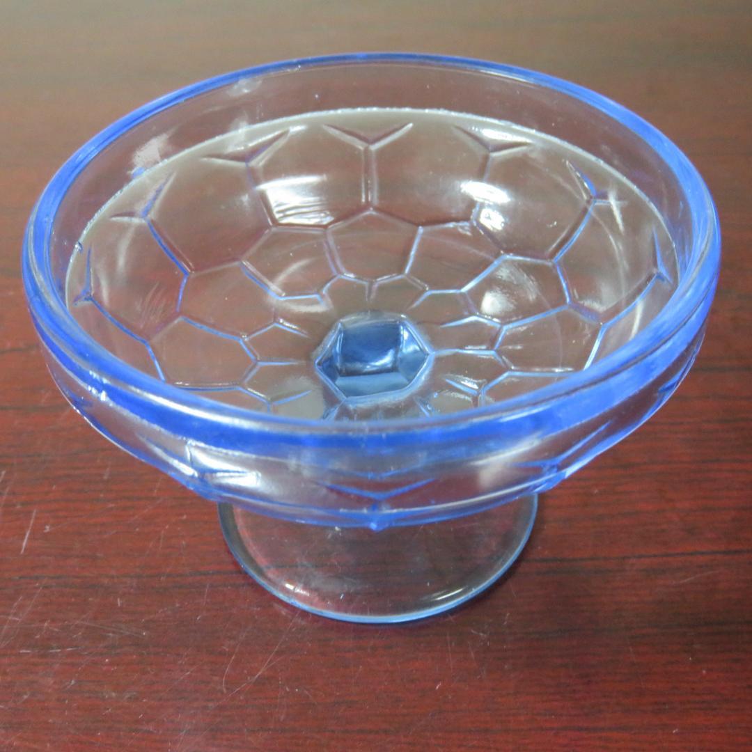 氷コップ 4ケ 昭和レトロ 大正 ウランガラス デザートグラス