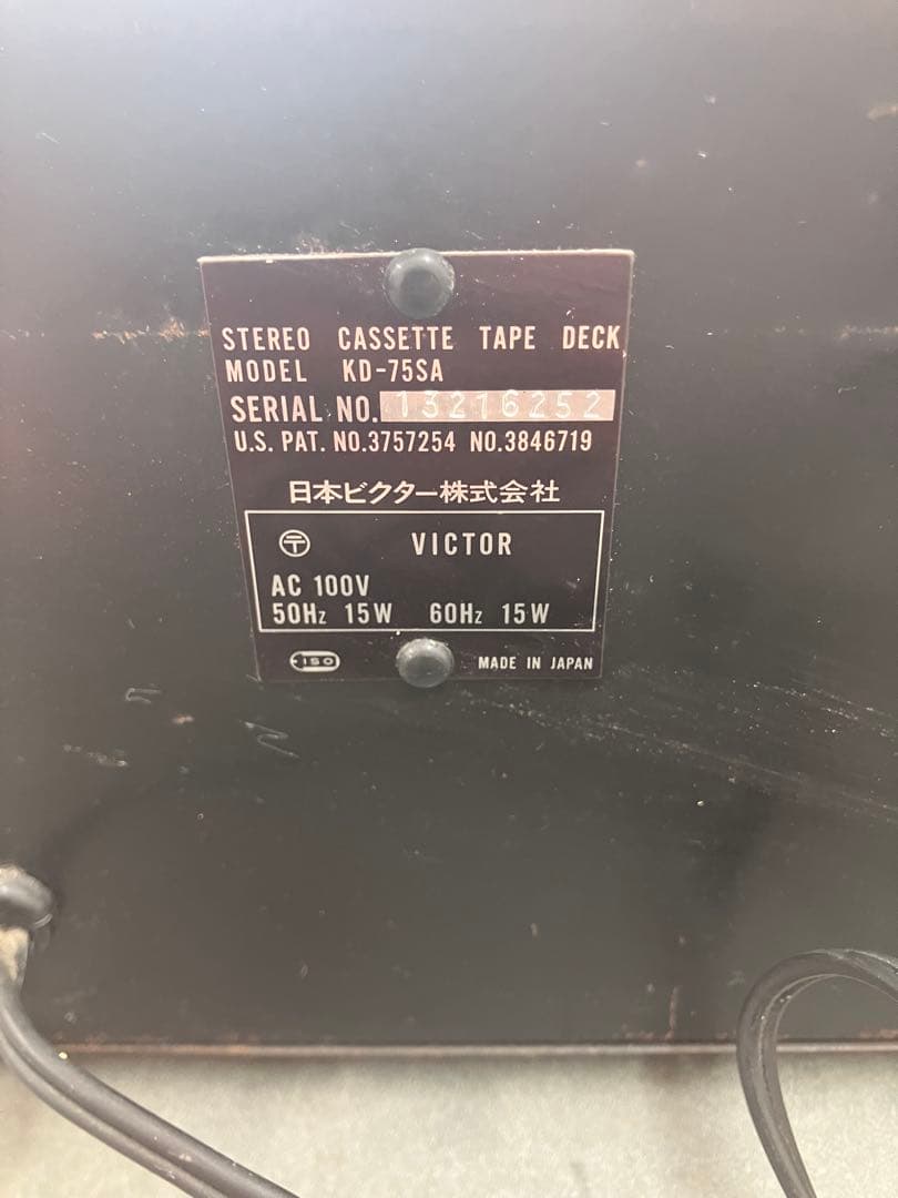【動作確認済】Victor ビクター カセットデッキ KD-75SA 当時物