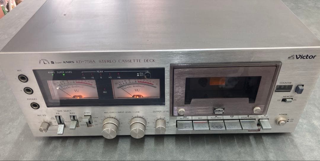 【動作確認済】Victor ビクター カセットデッキ KD-75SA 当時物