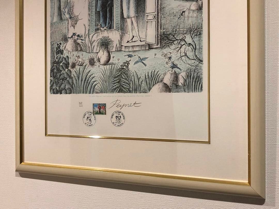 レイモン・ペイネ Raymond Paynet 二人の館 リトグラフ フランス画