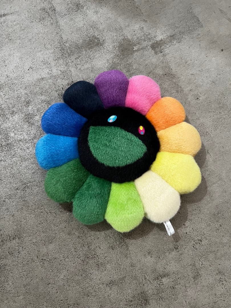 別売り可能 村上隆 フラワークッション 30cm レインボーカイカイキキ2点