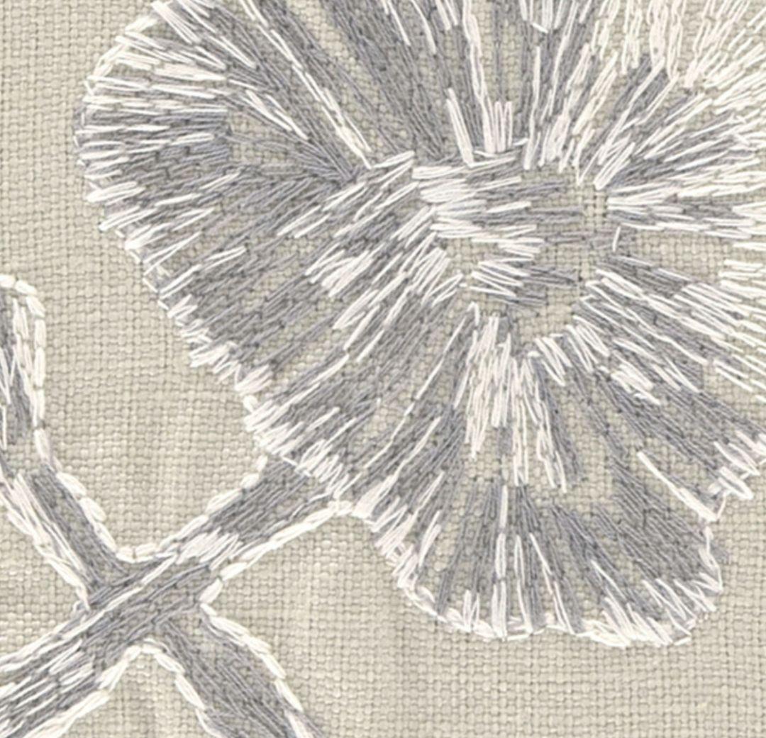 新品　花柄刺繍ドレープカーテン555