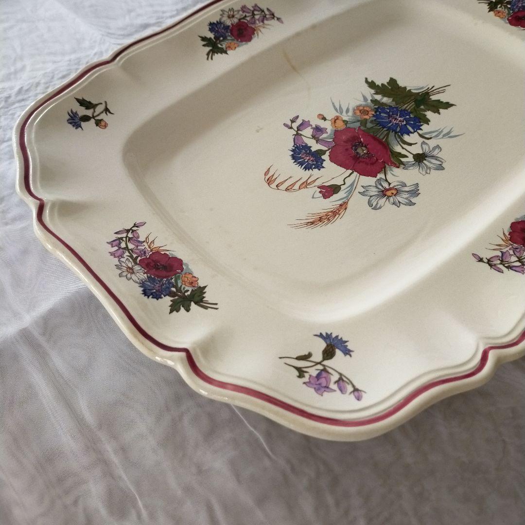 【希少】フランスアンティーク　サルグミンヌ　アグレスト　サービングプレート