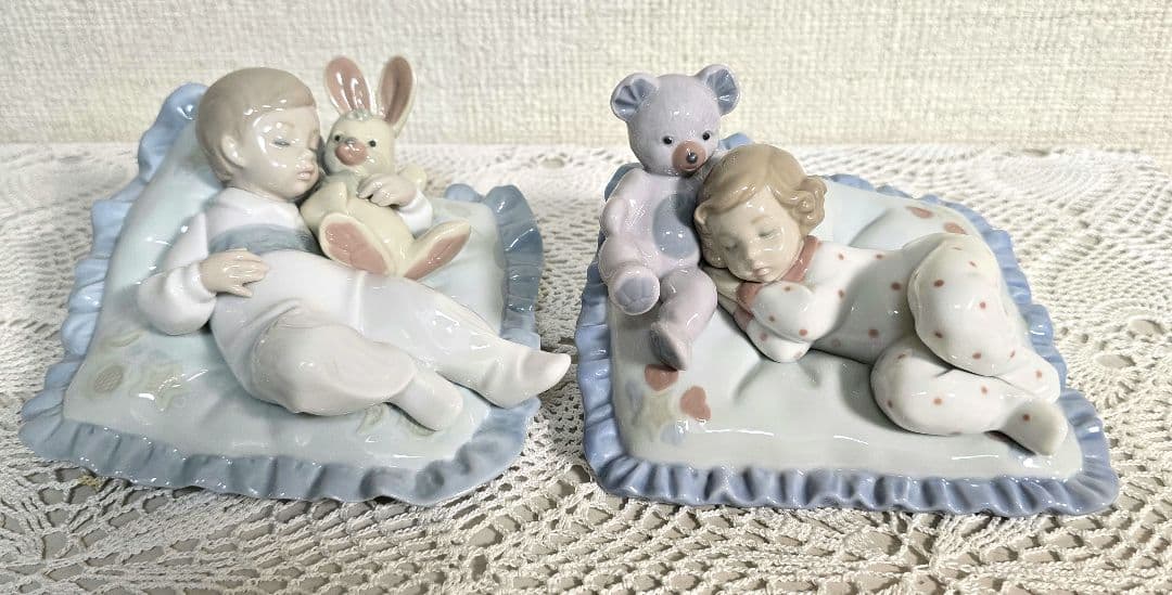 リヤドロ おやすみくまちゃん & おやすみ、うさちゃん セット