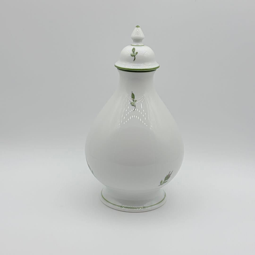 アウガルテン ウィンナーローズ 蓋付き花瓶 フラワーベース 一輪挿し