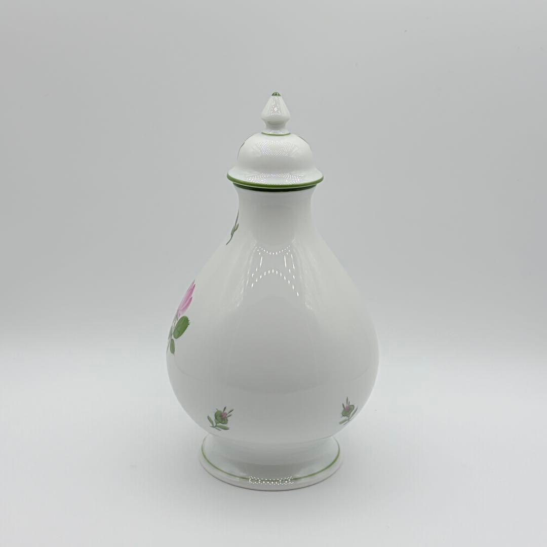 アウガルテン ウィンナーローズ 蓋付き花瓶 フラワーベース 一輪挿し