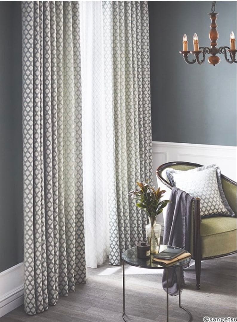 【美品】サンゲツ モロッカン ドレープカーテン ２枚セット