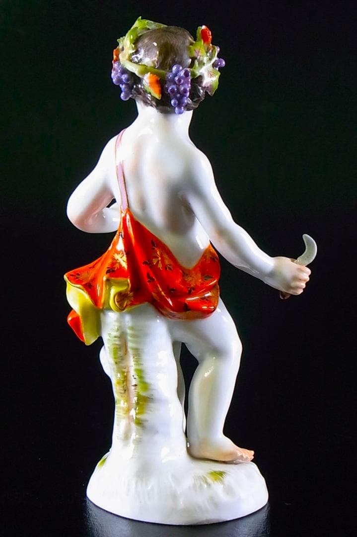 【 E860 】 真作保証品　マイセン　20世紀初頭作品　磁器人形　四季の寓意像