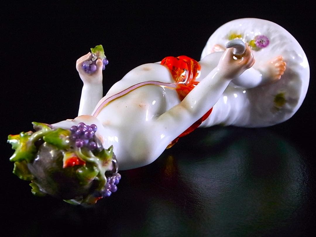 【 E860 】 真作保証品　マイセン　20世紀初頭作品　磁器人形　四季の寓意像