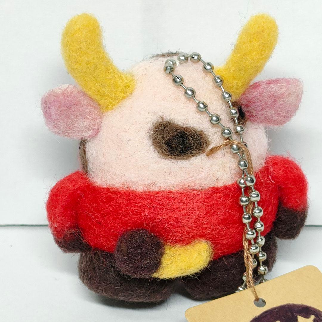 Howakero ほわケロ 羊毛フェルト　ミニストラップシリーズ　牛