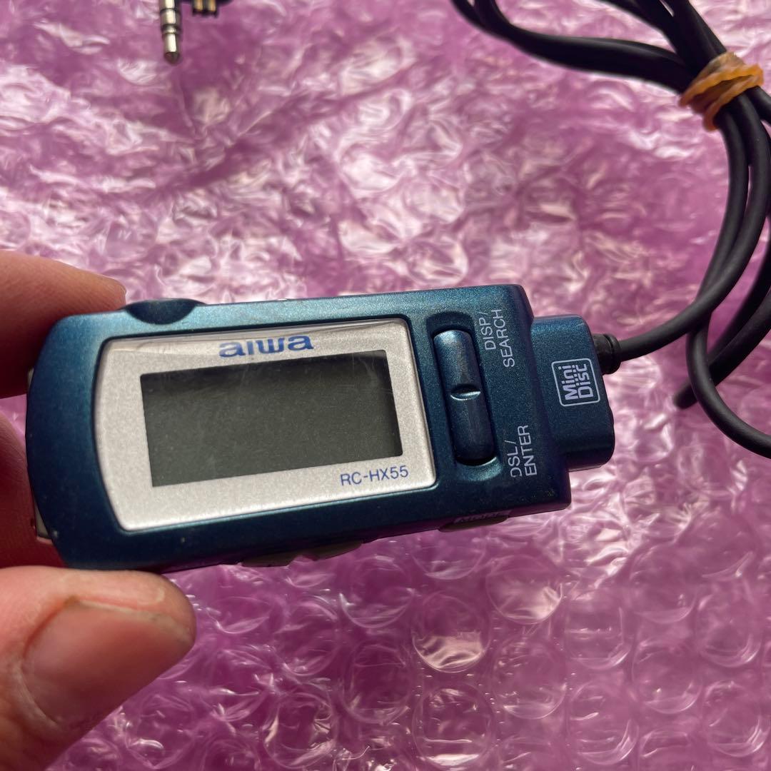 アイワ ポータブルMDプレーヤーAM-HX55 MDウォークマンRC-HX55
