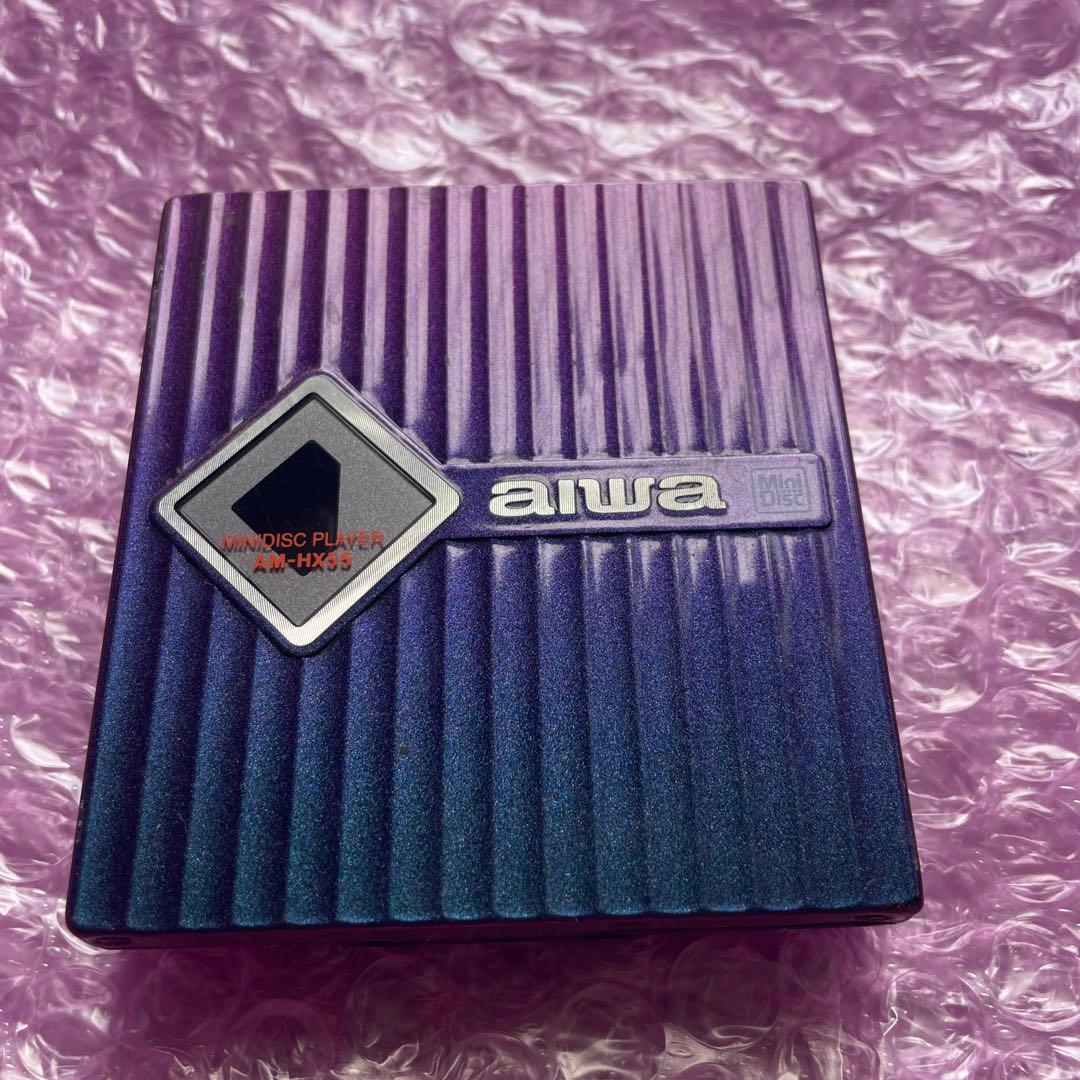 アイワ ポータブルMDプレーヤーAM-HX55 MDウォークマンRC-HX55