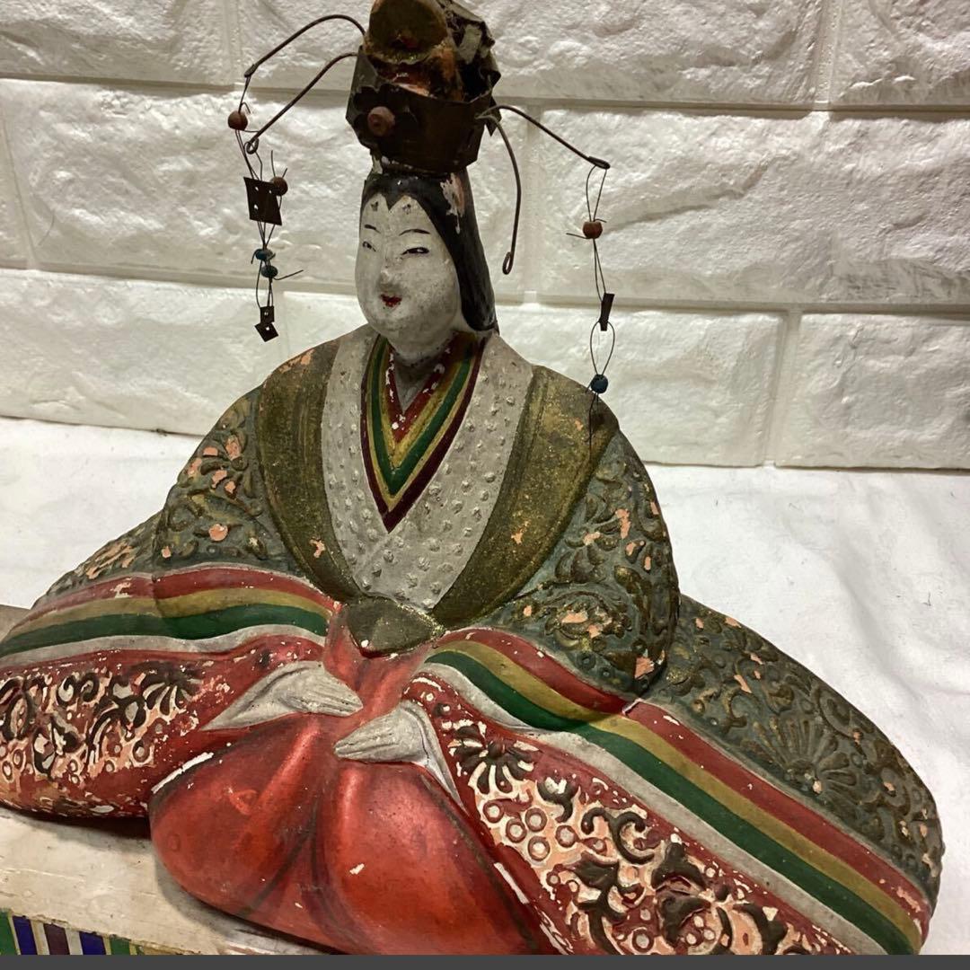 希少 土人形 雛人形 ひな人形 骨董 江戸時代? 大きさ 高さ23ｃｍ