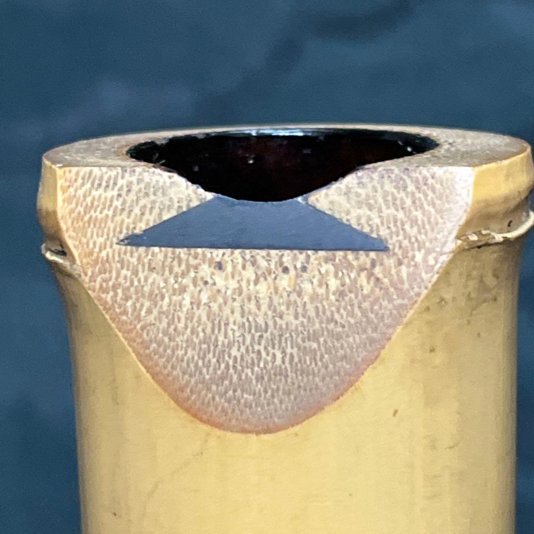 尺八 琴古流 在銘 中継ぎ緩み無し 一尺四寸管 籐巻 【音出し確認済み】状態良好