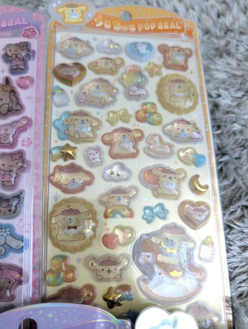 正規品★うるちゅるポップシール　サンリオベビー　コンプ　キティ　キャラクターズ
