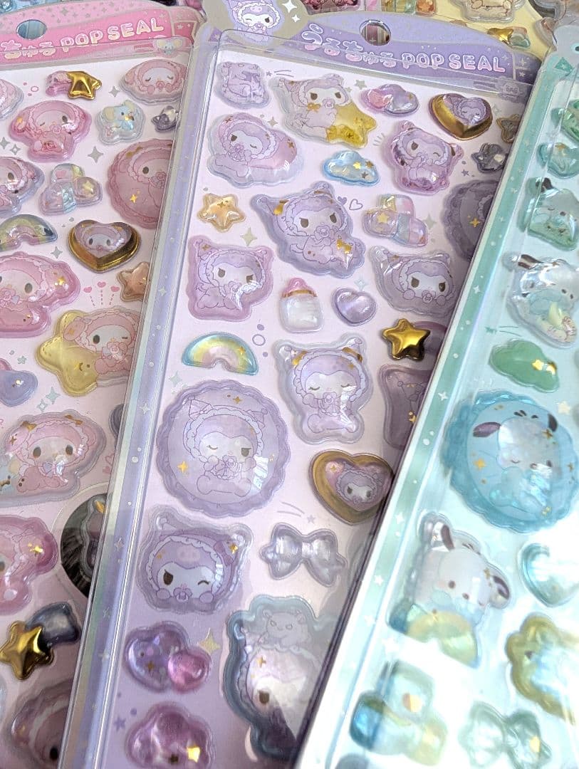 正規品★うるちゅるポップシール　サンリオベビー　コンプ　キティ　キャラクターズ