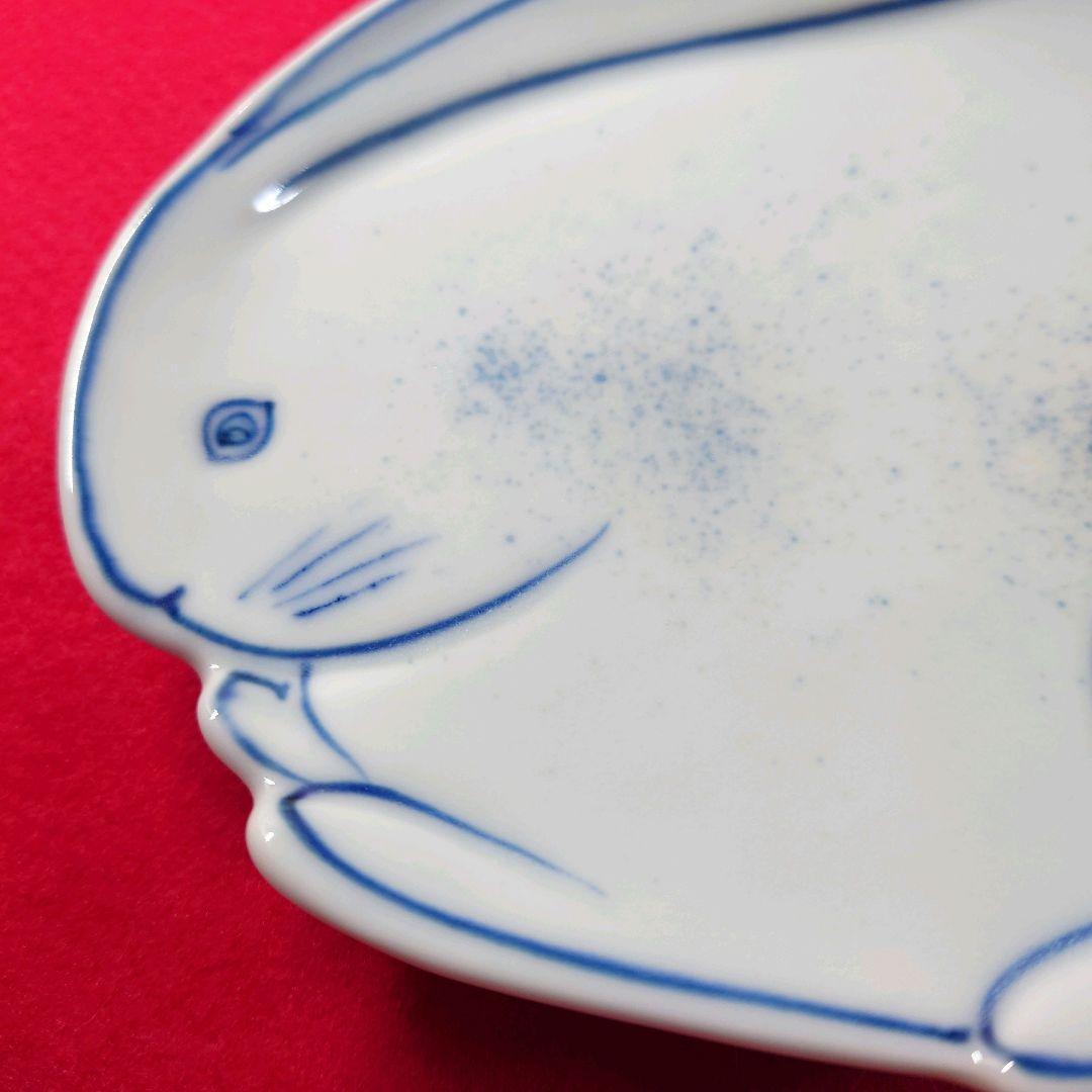 源右衛門窯　染付兎型　小皿　銘々皿　5枚