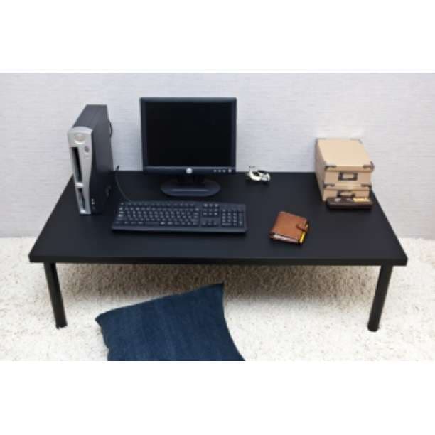 フリーローテーブル　120cm幅　奥行き60cm　BK/WH